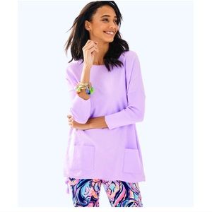 Elba Sweater Lilly Pulitzer Light Lilac Verbena